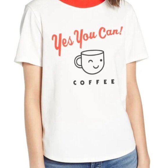 Ban.do Yes You Can! Coffee Retro T-shirt Size Small - Picture 2 of 7